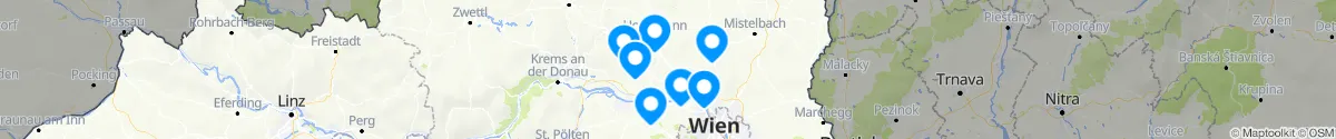 Kartenansicht für Apotheken-Notdienste in der Nähe von Göllersdorf (Hollabrunn, Niederösterreich)